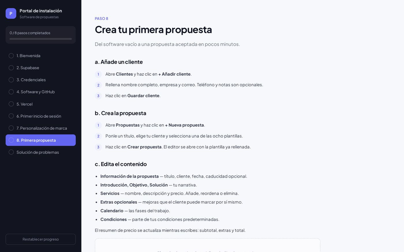 Paso de primera propuesta